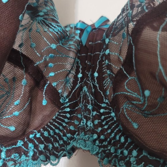 Fit Fully Yours Nicole Sheer Lace Bra- Chocolate 38J (NWOT) - Picture 4 of 8